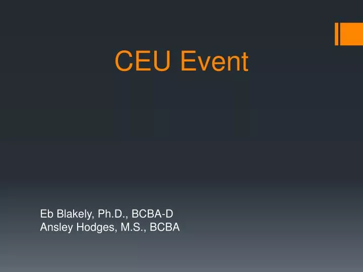 ceu event