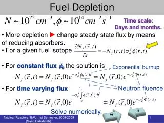 Fuel Depletion