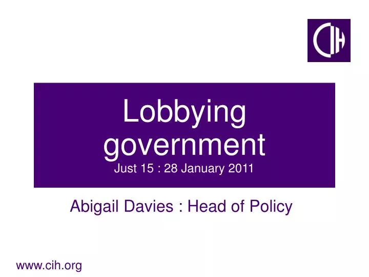 lobbying government just 15 28 january 2011