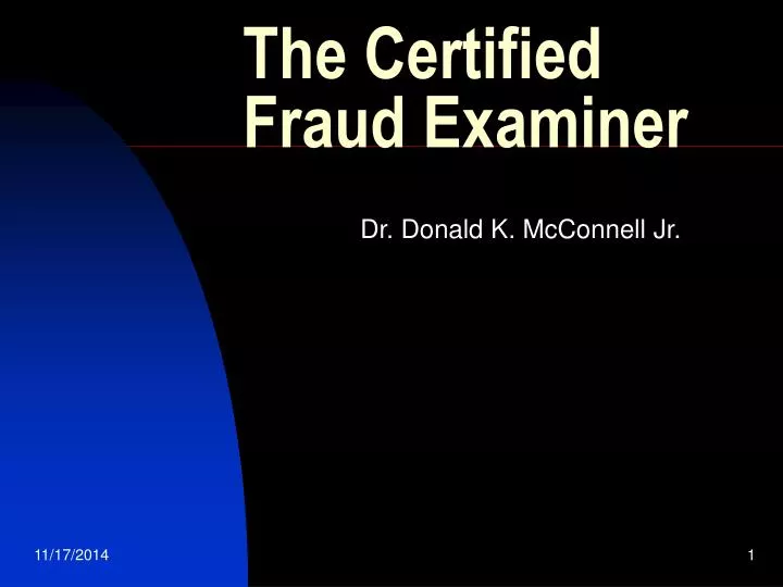 the certified fraud examiner