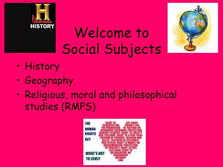 welcome to social subjects