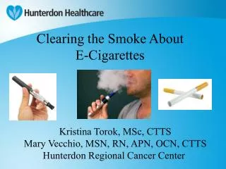 Clearing the Smoke About E-Cigarettes