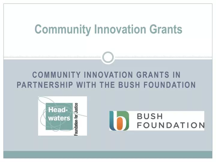 community innovation grants