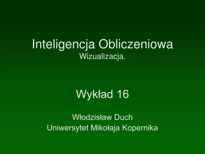 inteligencja obliczeniowa wizualizacja