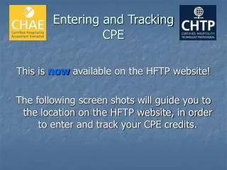 Entering and Tracking CPE