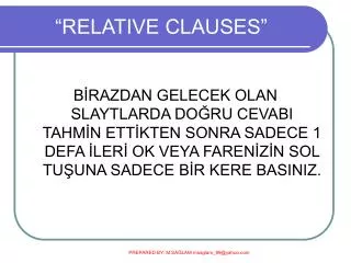 relative clauses