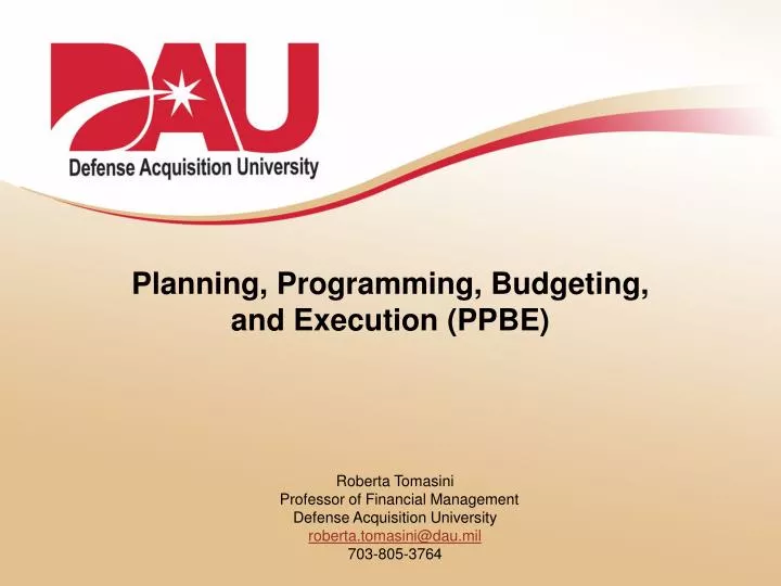 planning programming budgeting and execution ppbe