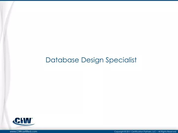 database design specialist