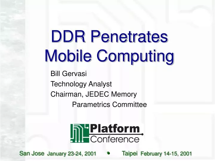 ddr penetrates mobile computing