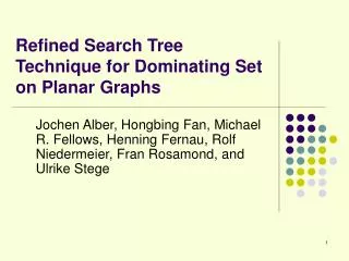 Refined Search Tree Technique for Dominating Set on Planar Graphs