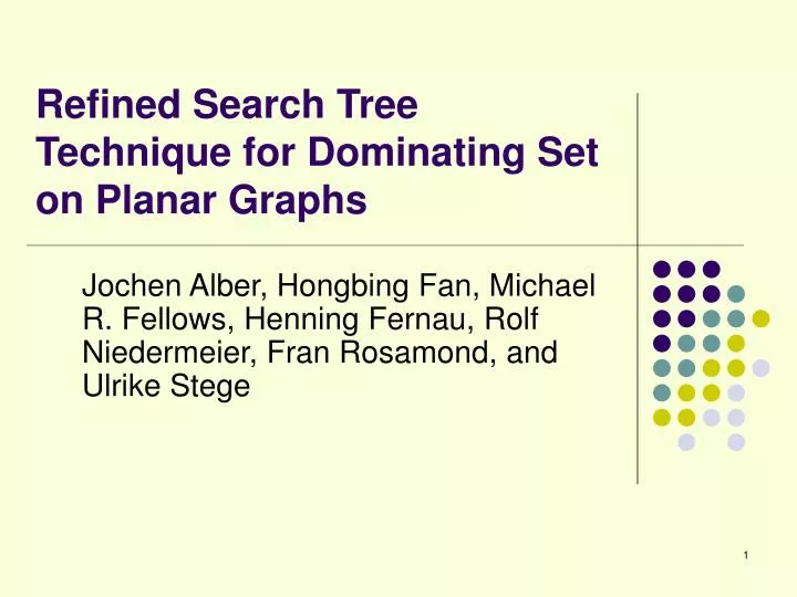 refined search tree technique for dominating set on planar graphs