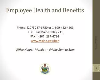 Employee Health and Benefits