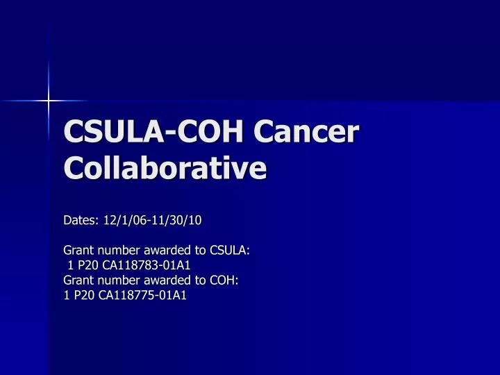 csula coh cancer collaborative