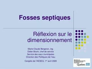 fosses septiques