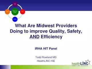 What Are Midwest Providers Doing to improve Quality, Safety, AND Efficiency IRHA HIT Panel