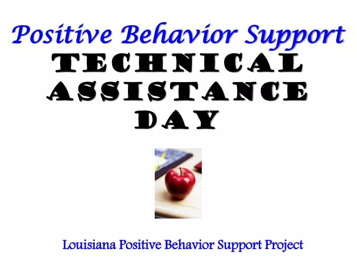 positive behavior support technical assistance day
