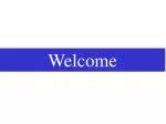 Welcome - slide 1