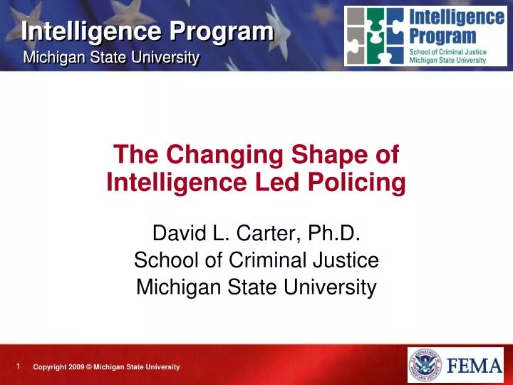 the changing shape of intelligence led policing