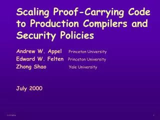 Scaling Proof-Carrying Code to Production Compilers and Security Policies