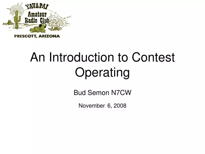 an introduction to contest operating