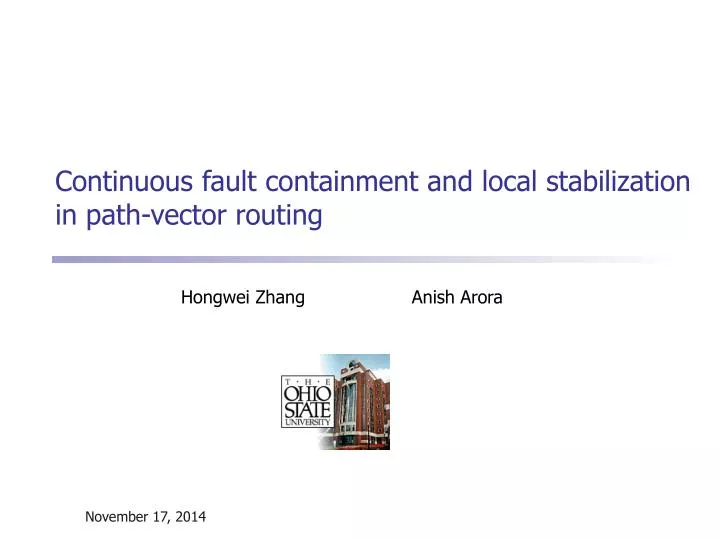 continuous fault containment and local stabilization in path vector routing