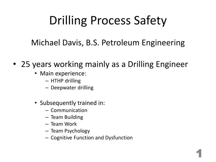 drilling process safety