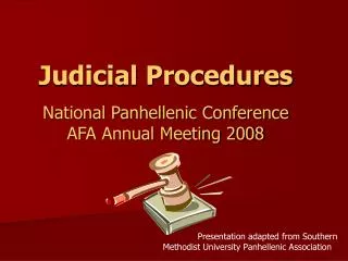 Judicial Procedures