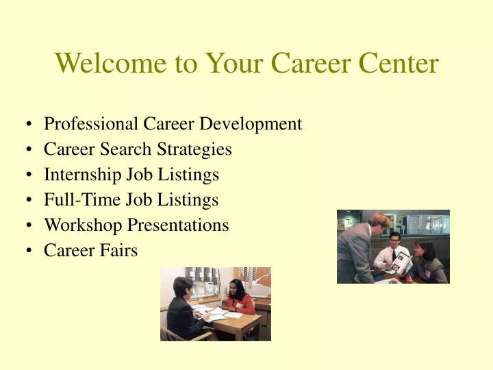 welcome to your career center