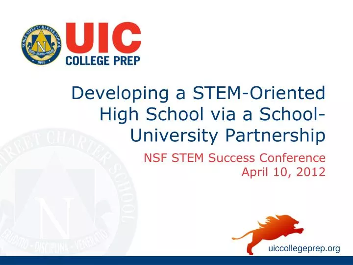 developing a stem oriented high school via a school university partnership