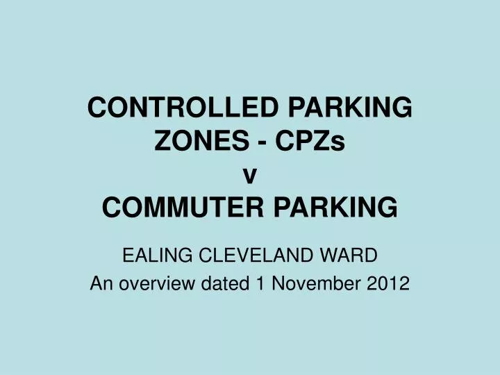 controlled parking zones cpzs v commuter parking