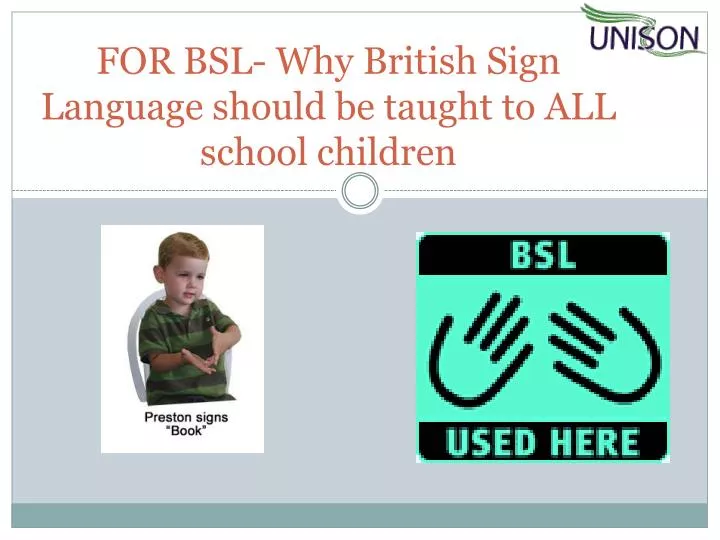 for bsl why british sign language should be taught to all school children