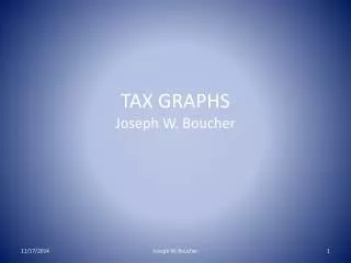 TAX GRAPHS Joseph W. Boucher