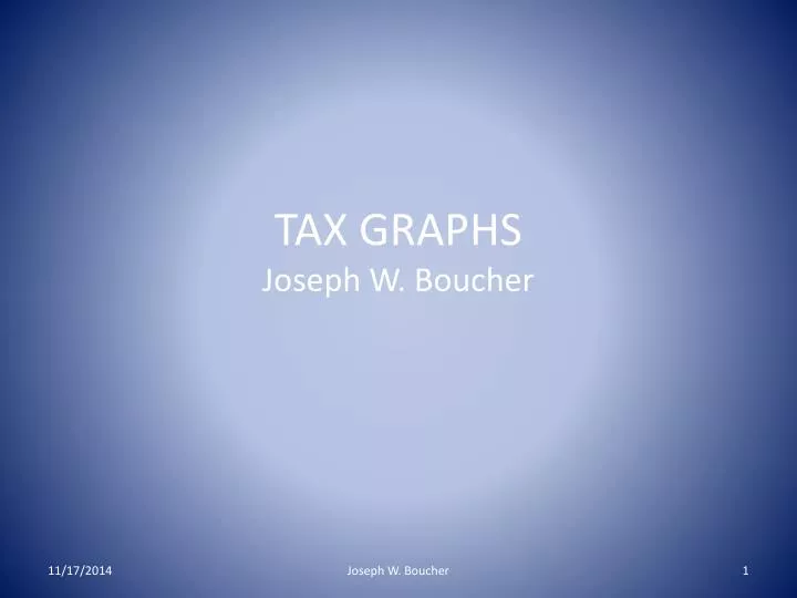 tax graphs joseph w boucher