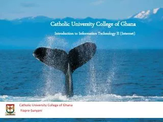 catholic university college of ghana fiapre sunyani