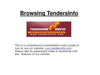 Browsing TendersInfo