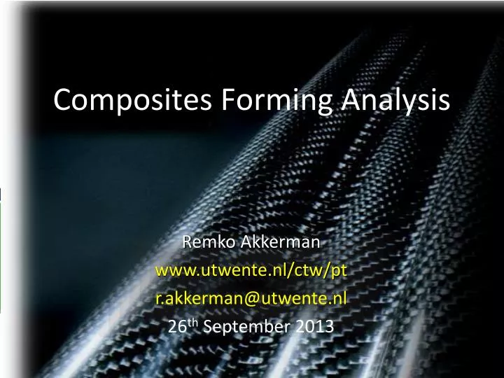 composites forming analysis