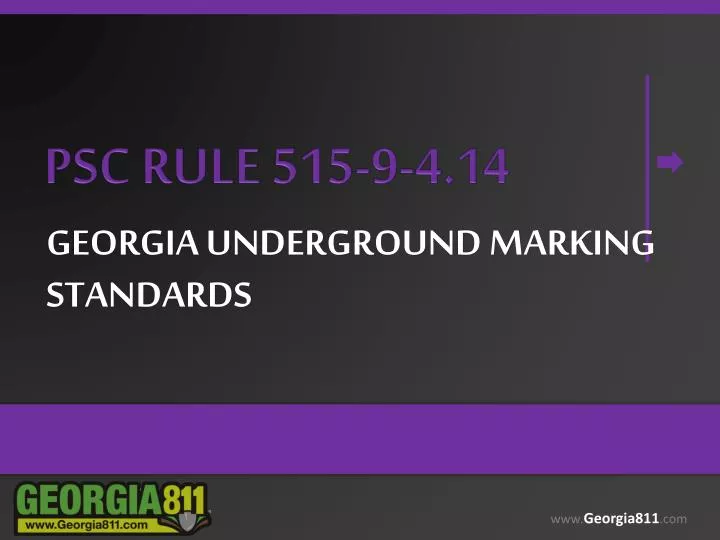 georgia underground marking standards