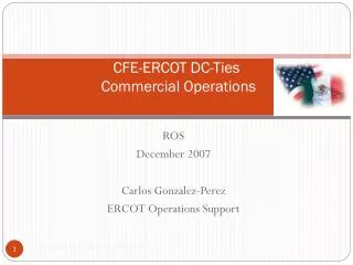 CFE-ERCOT DC-Ties Commercial Operations
