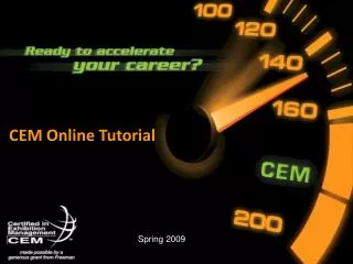 CEM Online Tutorial