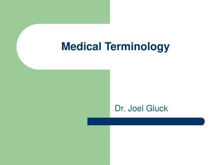 medical terminology