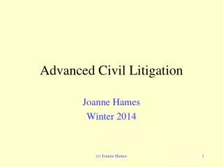 Advanced Civil Litigation