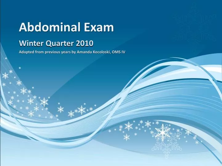 abdominal exam