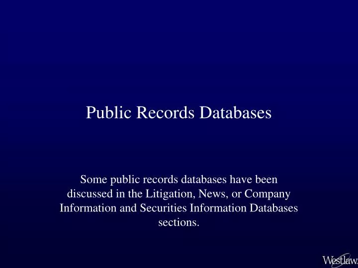 public records databases
