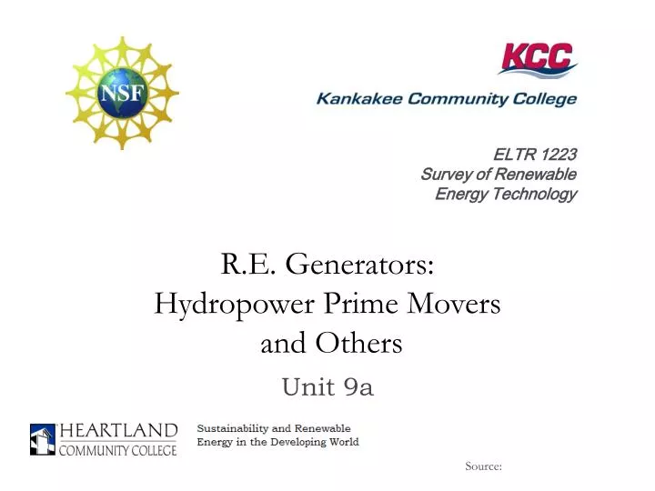 r e generators hydropower prime movers and others