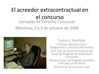 el acreedor extracontractual en el concurso