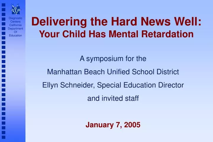 delivering the hard news well your child has mental retardation