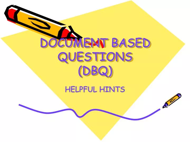 document based questions dbq
