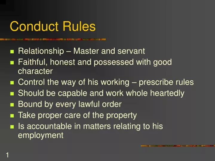 conduct rules