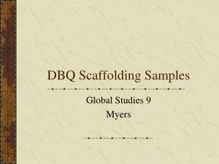 DBQ Scaffolding Samples
