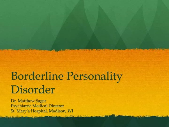 borderline personality disorder